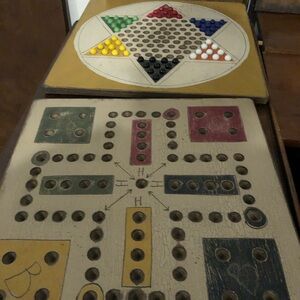 Vintage Classic Wooden Board Game Set with Colorful Pieces, Chinese board games